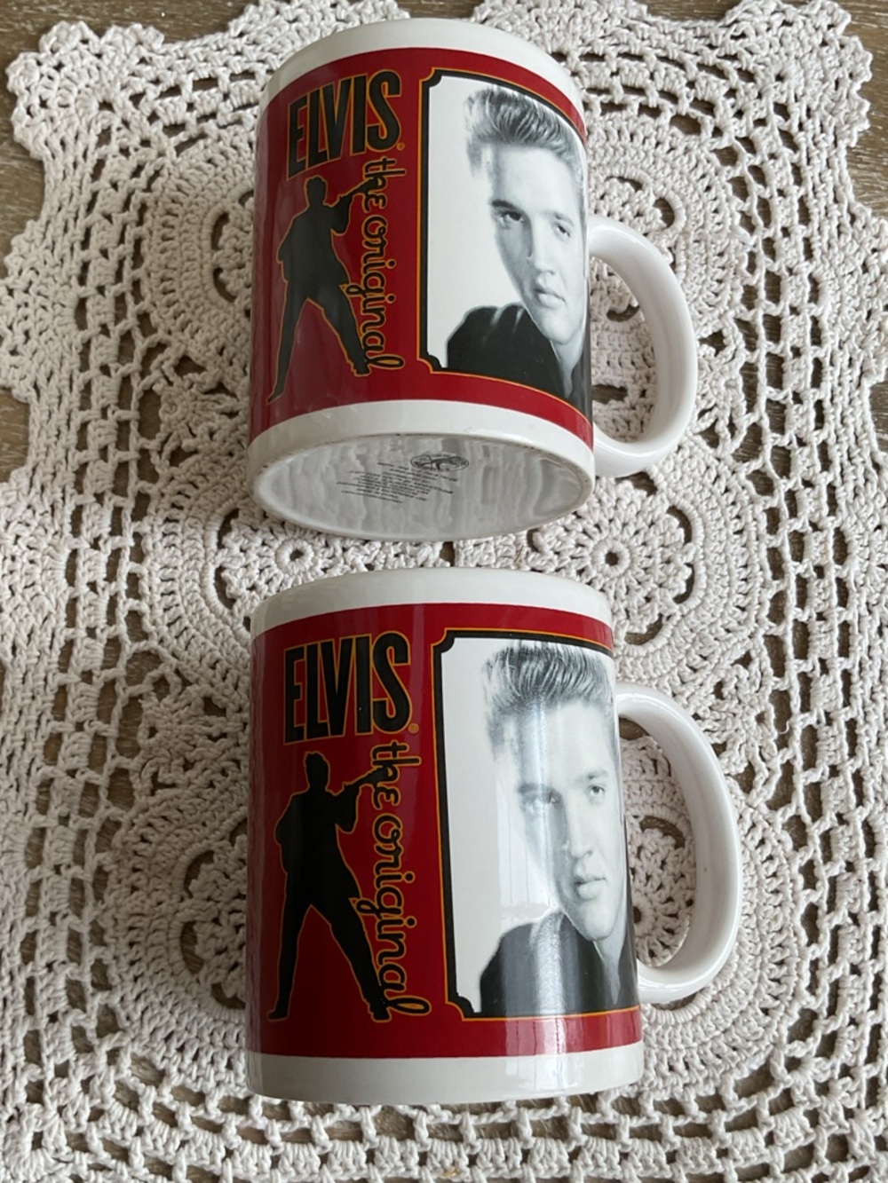 Two ELVIS 'The Original' Image Mugs